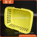 Plastic foldable handle shopping basket for supermarket